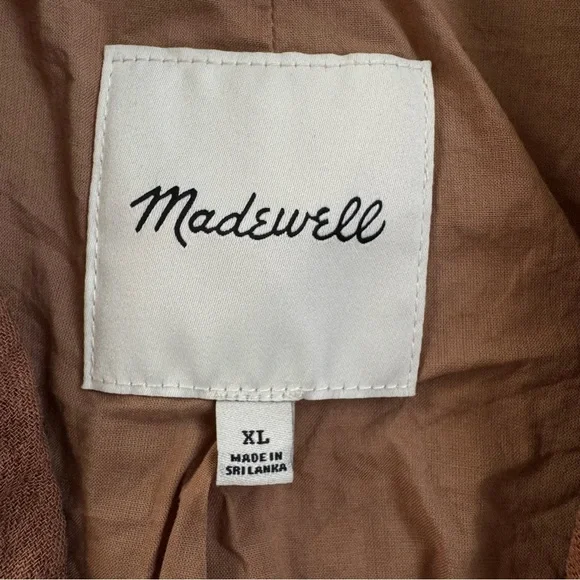 Madewell Tan- Cotton Linen Blend Relaxed Larsen Blazer-Size XL - Picture 13 of 14